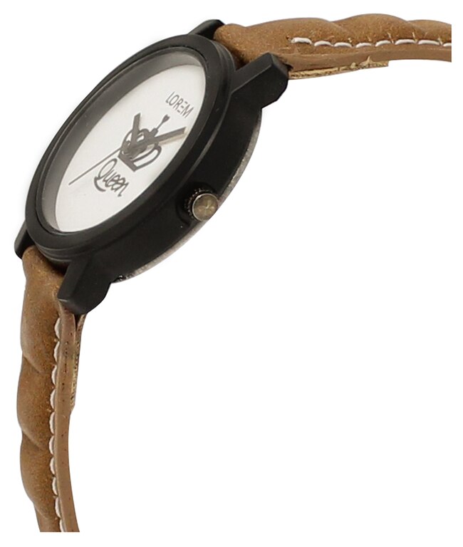 LOREM New Leather Strap Analogue Watch For Women & Girls